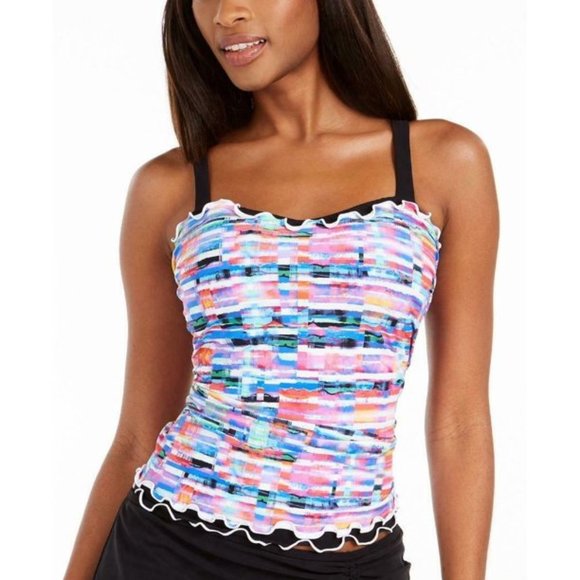 Profile by Gottex Tricolore Printed Underwire Tank